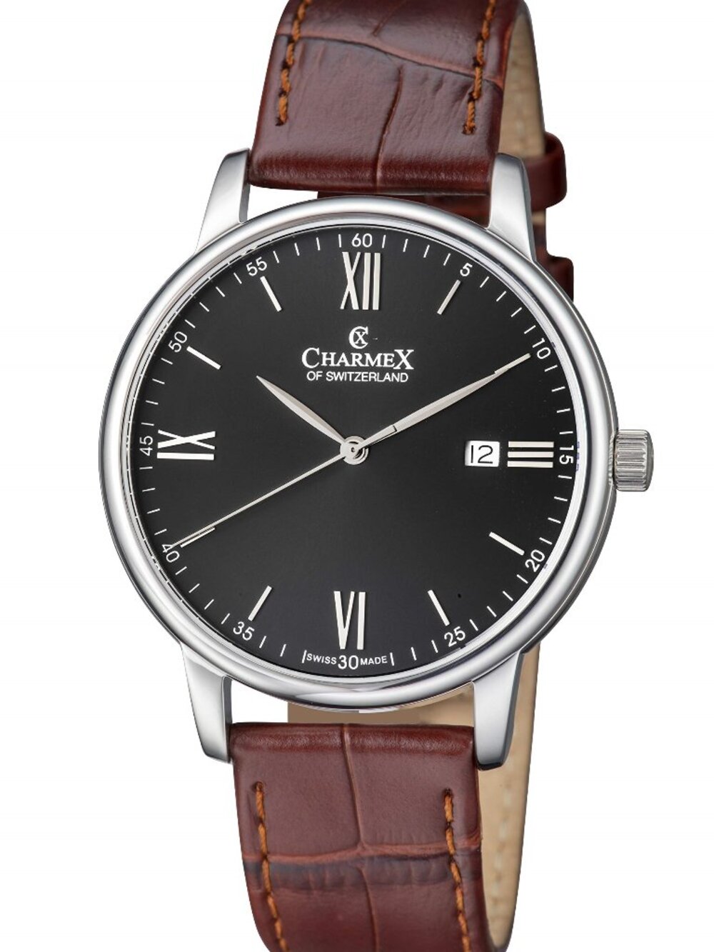 Charmex Amalfi Black Dial Stainless Steel Men's Watch CX-3021